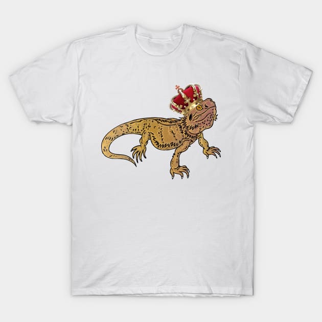 Bearded Dragon King T-Shirt by GemmasGems